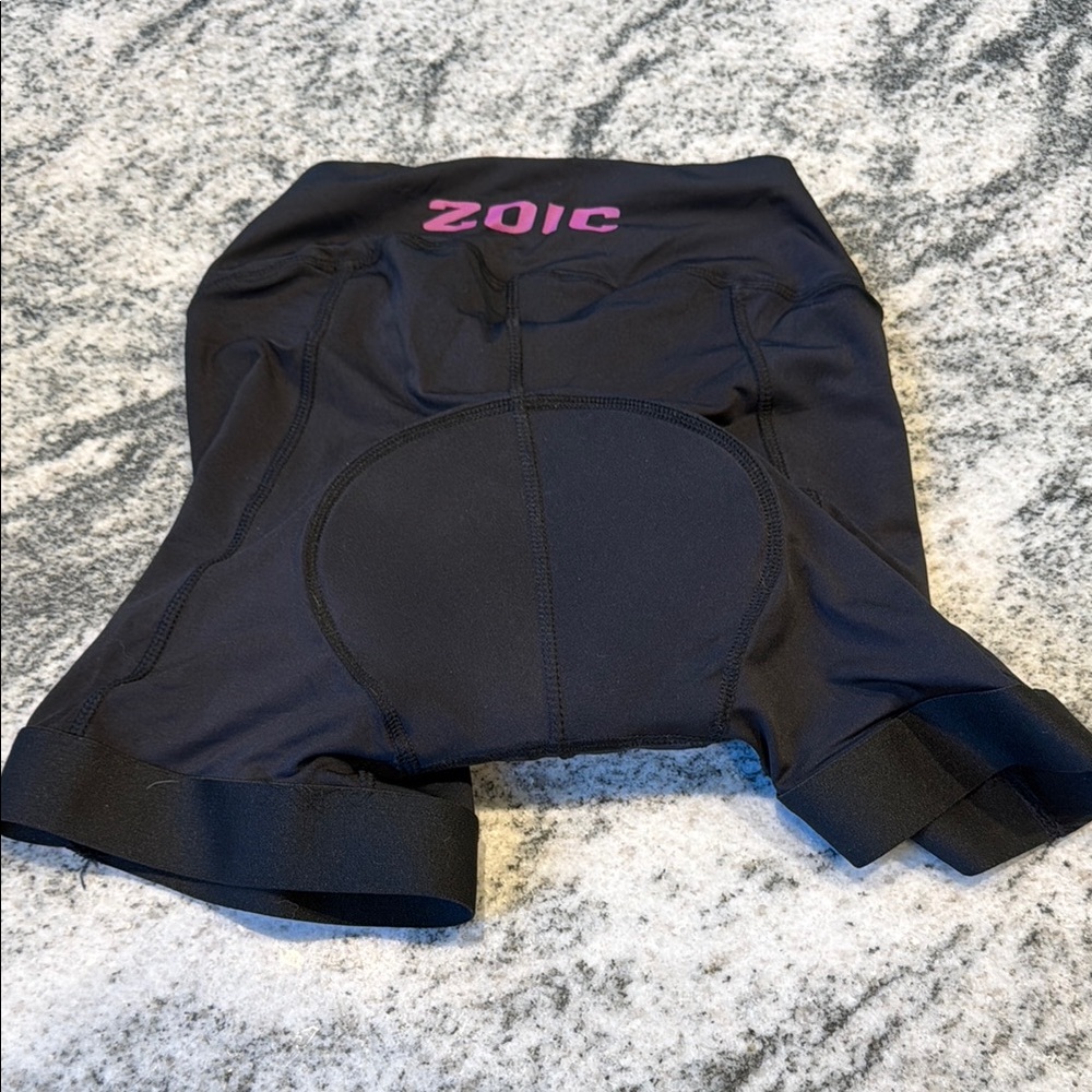 Zoic Black Cycling Shorts Liner with Pink Logo